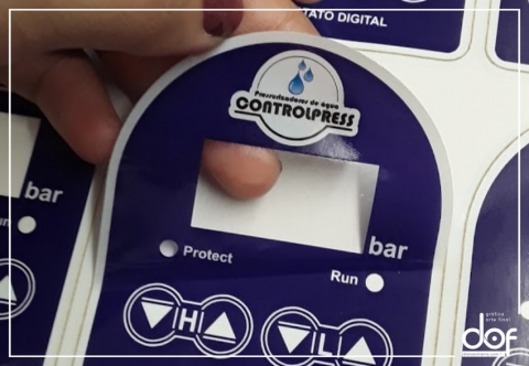 Adesivo transparente com impressão branca A3 Adesivo transparente com branco