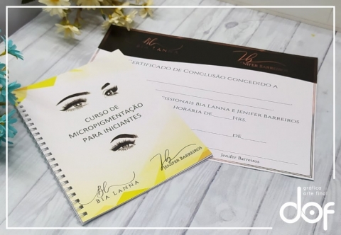 APOSTILA DE CURSO ENCADERNADA + CERTIFICADO DE CONCLUSÃO APOSTILA E CERTIFICADO