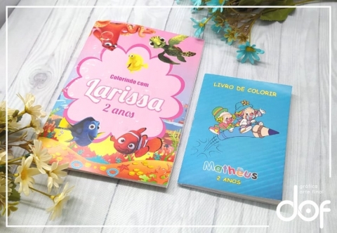 CADERNO TIPO REVISTA - CAPA COLORIDO - IMPRESSÃO INTERNA PRETO E BRANCO CADERNO DE COLORIR