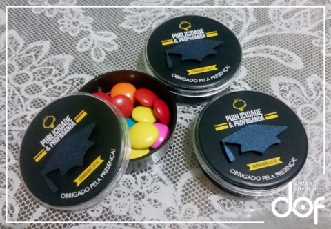 (latinha 5cm personalizada para formatura) LATINHA PERSONALIZADA