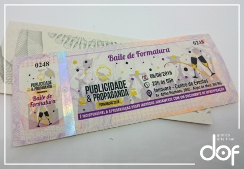 (ingresso de segurança em papel moeda numerado e com canhoto destacável) INGRESSO SEGURANÇA