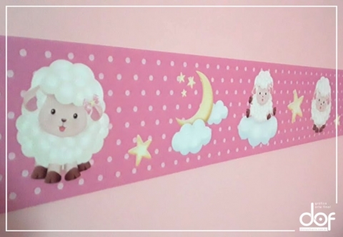 Adesivo metro quadrado (faixa para quarto infantil personalizada) Adesivo faixa