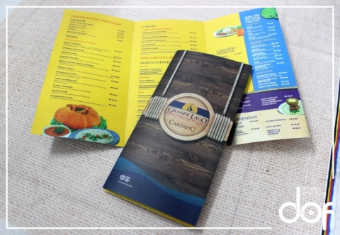CARDÁPIO A3 FOSCO COM DOBRA CARDÁPIO COM DOBRA