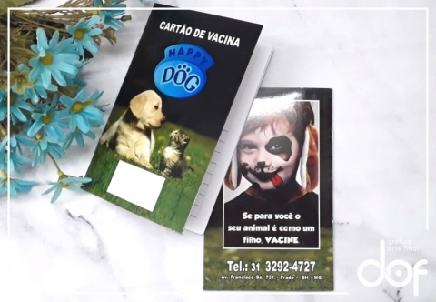 CARTÃO DE VACINAS PARA PET SHOP CARTÃO VACINAS PET