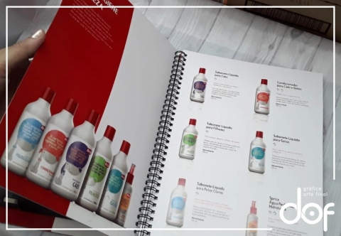 CATÁLOGO TAMANHO A4 - IMPRESSÃO + ESPIRAL CATÁLOGO PRODUTOS