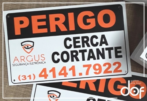 PLACA 15X21CM - PVC 0,5 IMPRESSA EM SILK PLACA PVC